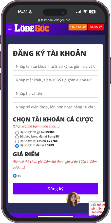 Cách đăng ký One789
