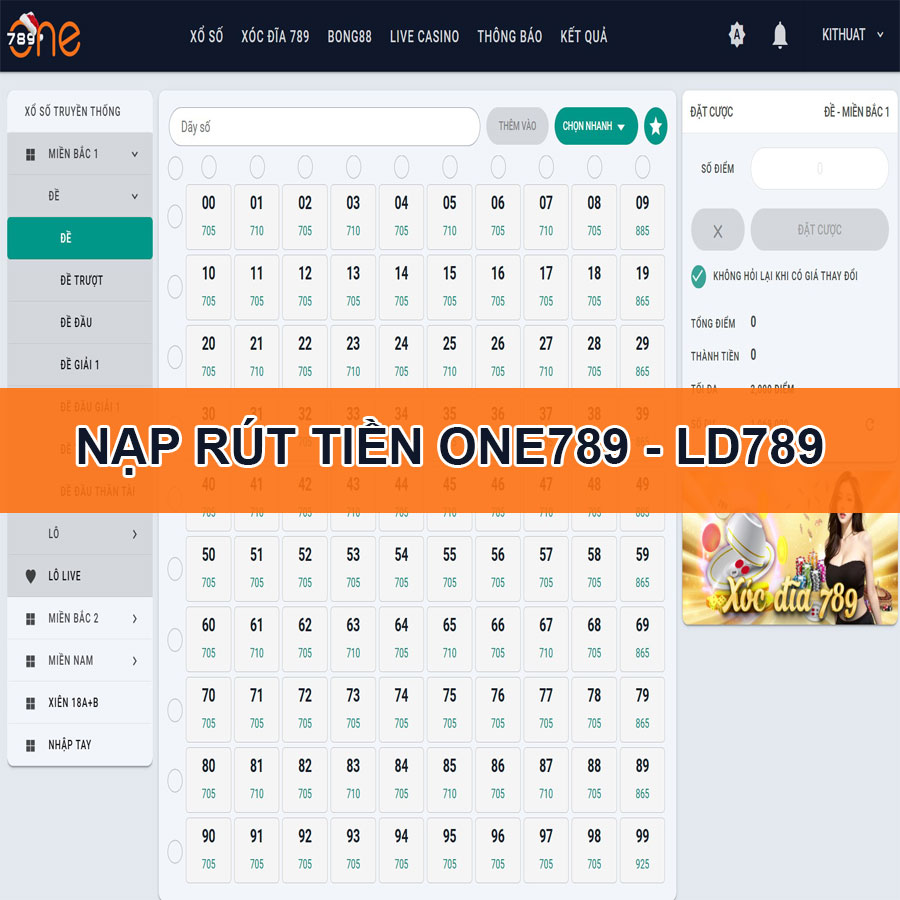 Nạp rút tiền One789